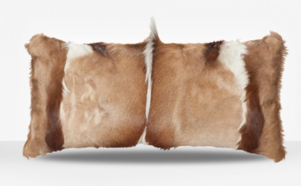 WILD GOAT Hairon Leather Pillow (Natural)