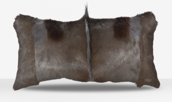 WILD GOAT Hairon Leather Pillow (Dark Brown)