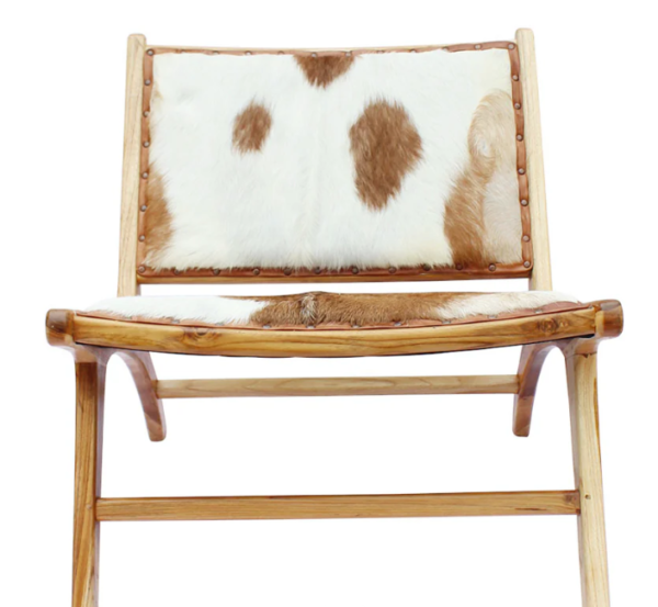 Cessay Chair with Goat Fur (Light color) - Image 2