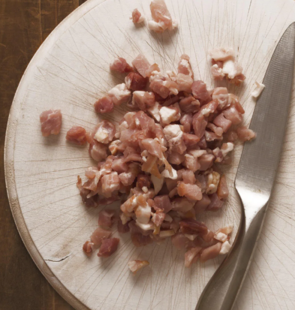 Diced Raw Goat Bacon ( Diced Goat Belly) (500 gr)